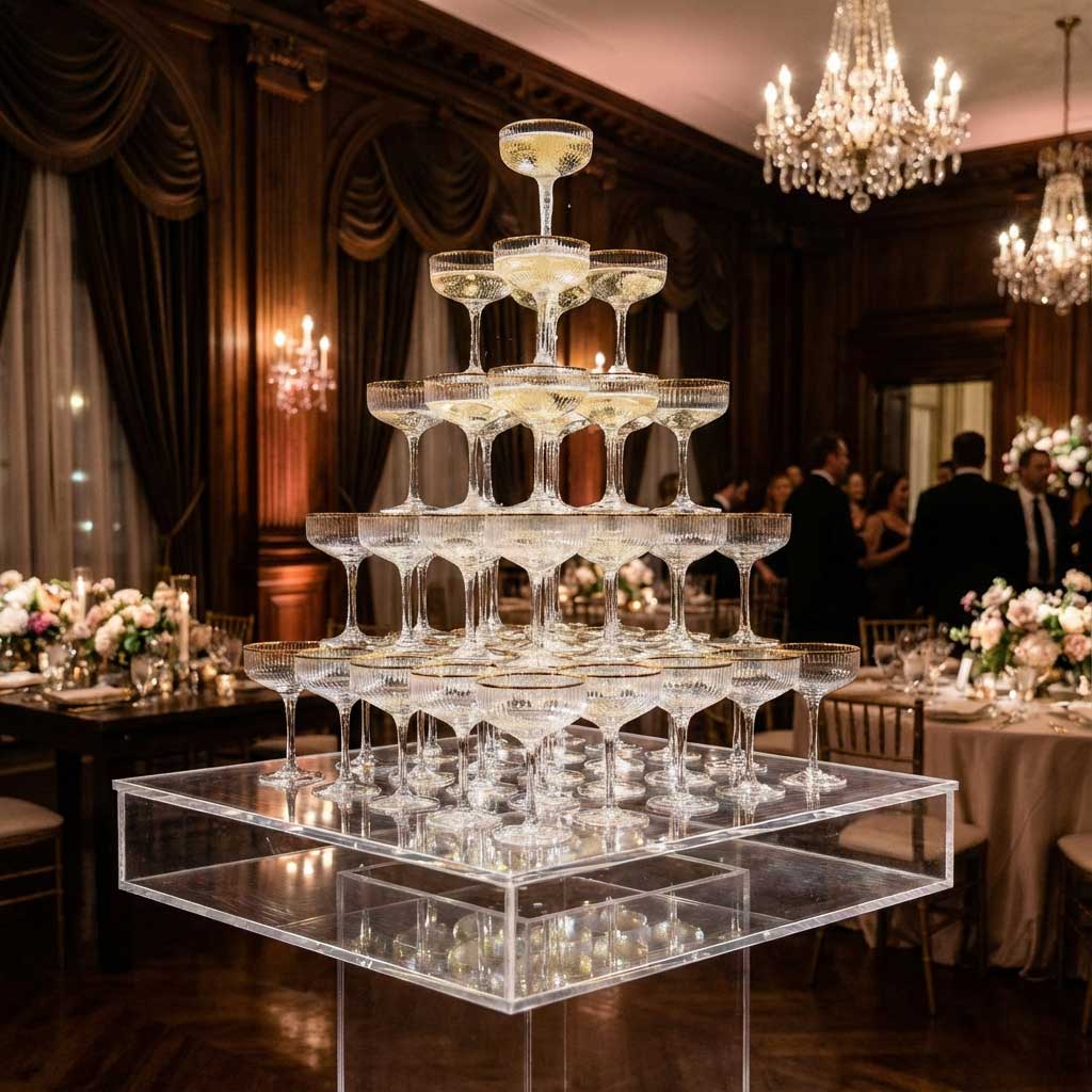 Acrylic Cake Table / Champagne Table 72x72x88cm