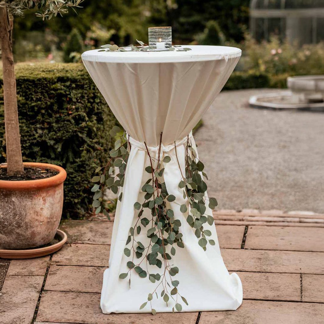 Bar table set with cover Elegance crème Ø 70cm
