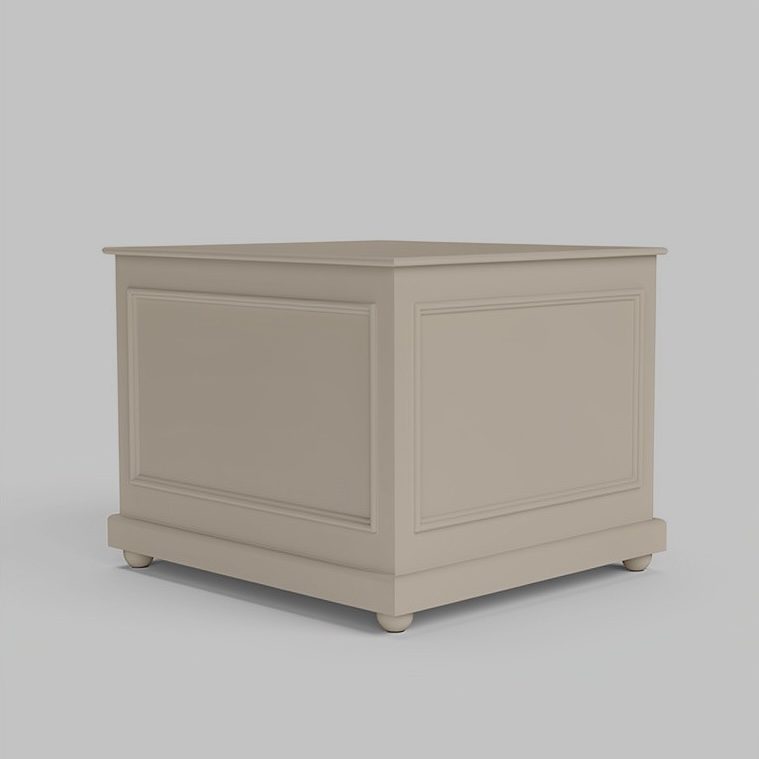 Mobile Bar Column Stage for Champagne Tower / Cake macchiato beige rectangular with wheels 100x100x80cm