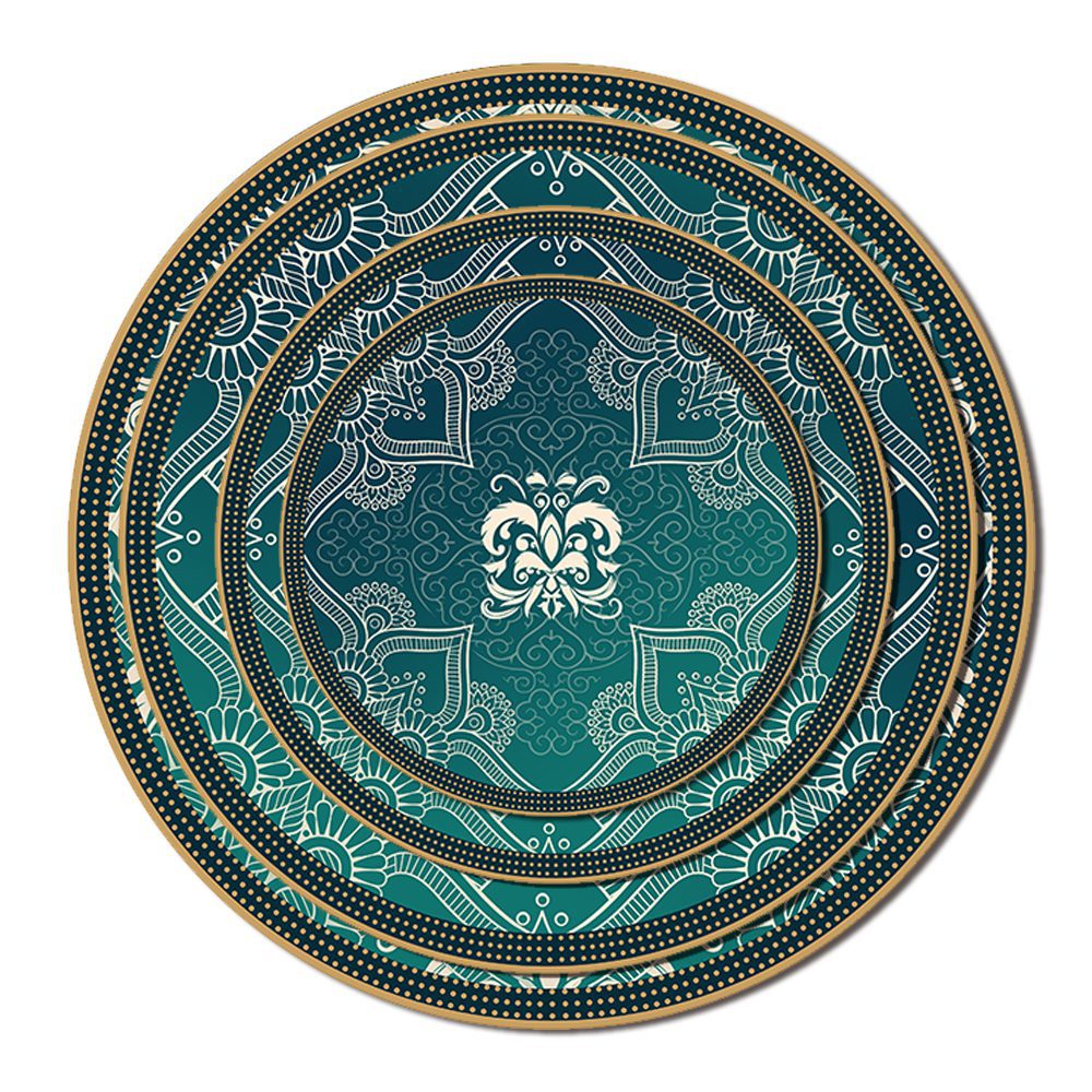 4-piece porcelain plate set Oriental