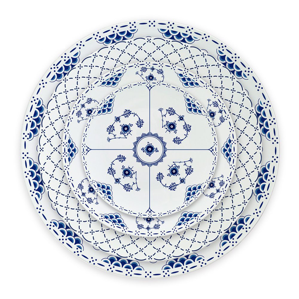 4-piece porcelain plate set muslemet
