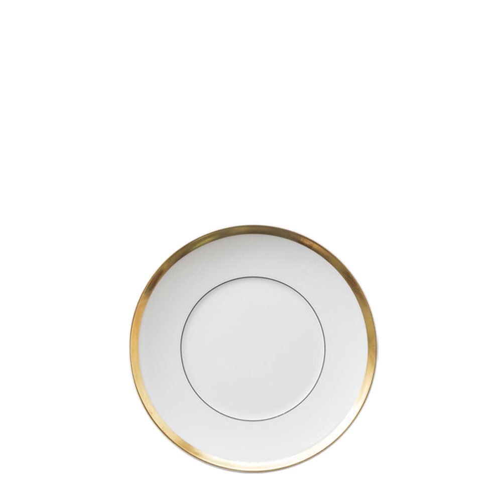 Shine Gold Porcelain with gold rim bread plate 16.5cm