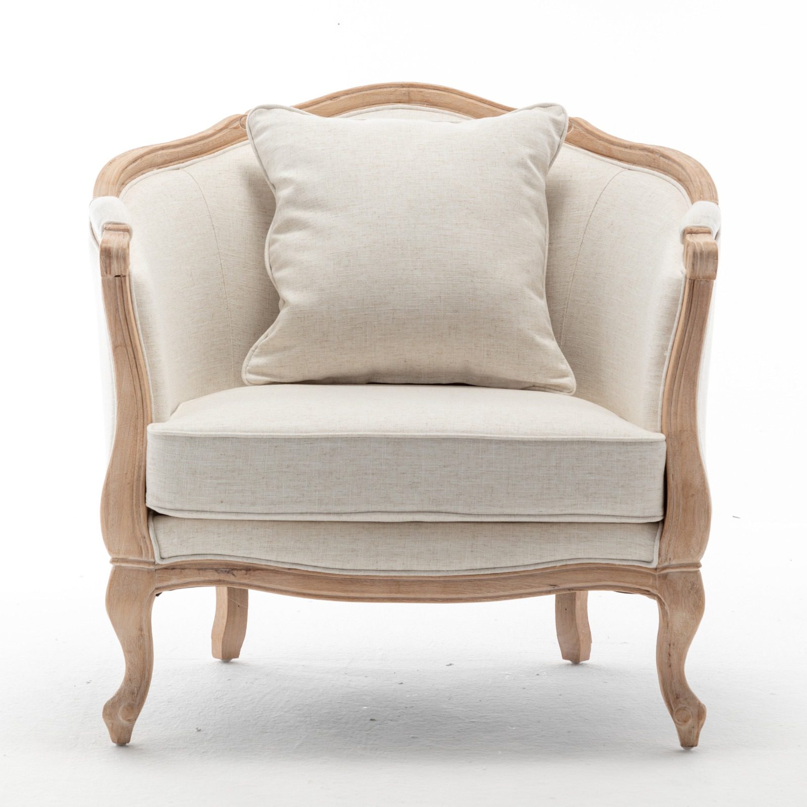 Louis Collection: Sessel “Louis” washed look 90 x 70 cm