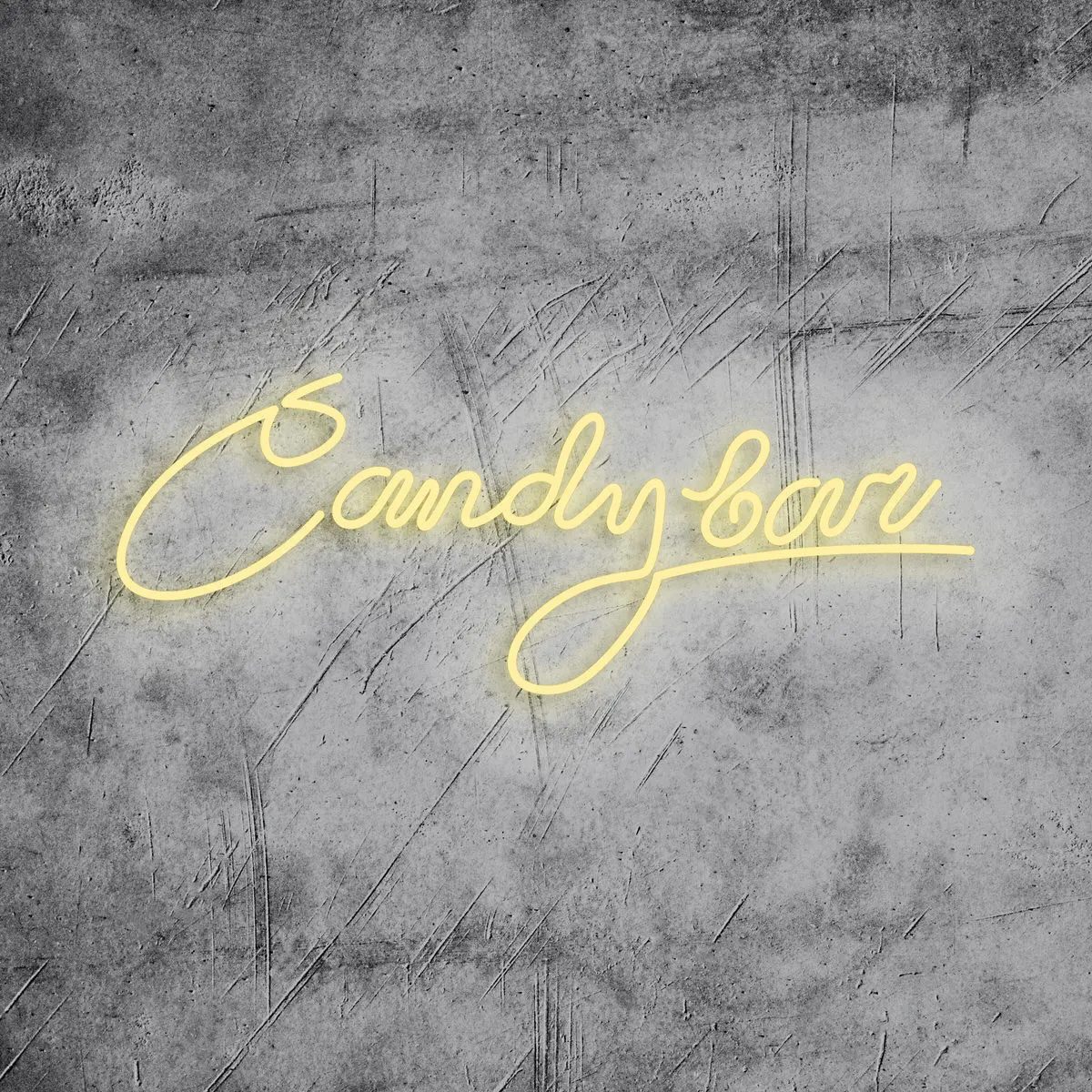 Neon lettering “Candy Bar”