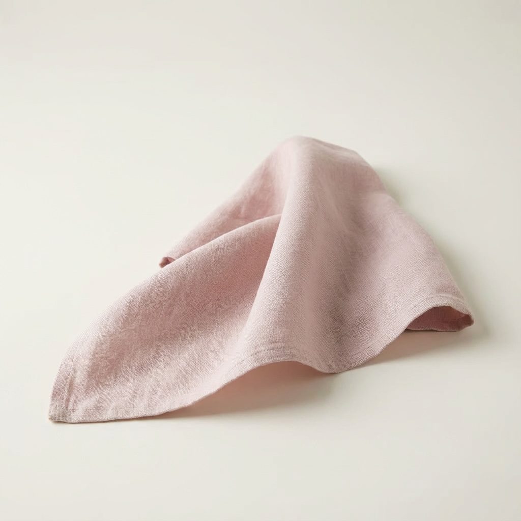 Linen napkins in dusky pink, blush (Stonewashed)