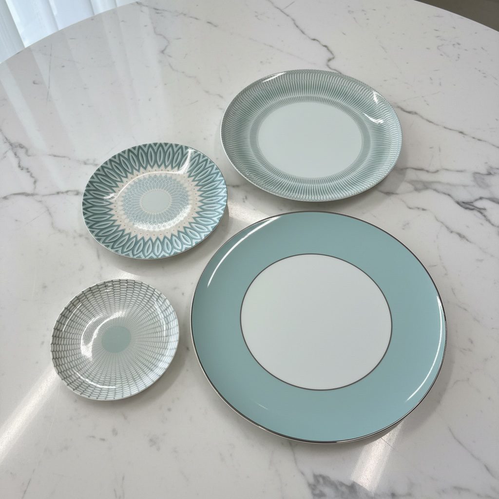 Pastel Green Mintcream Porcelain Appetizer Plate / Dessert Plate 20.4 cm - Image 3