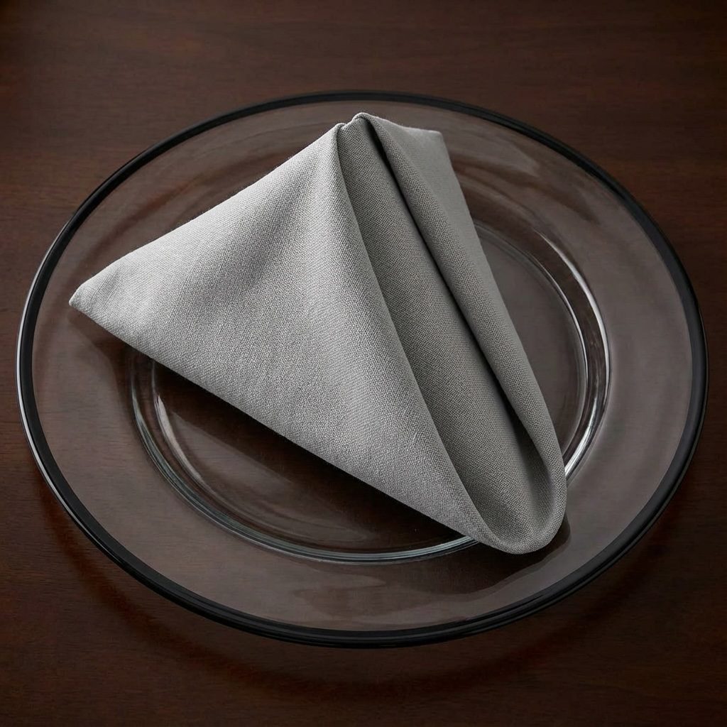 Polyester Cloth Napkin in Cool Gray - Image 2