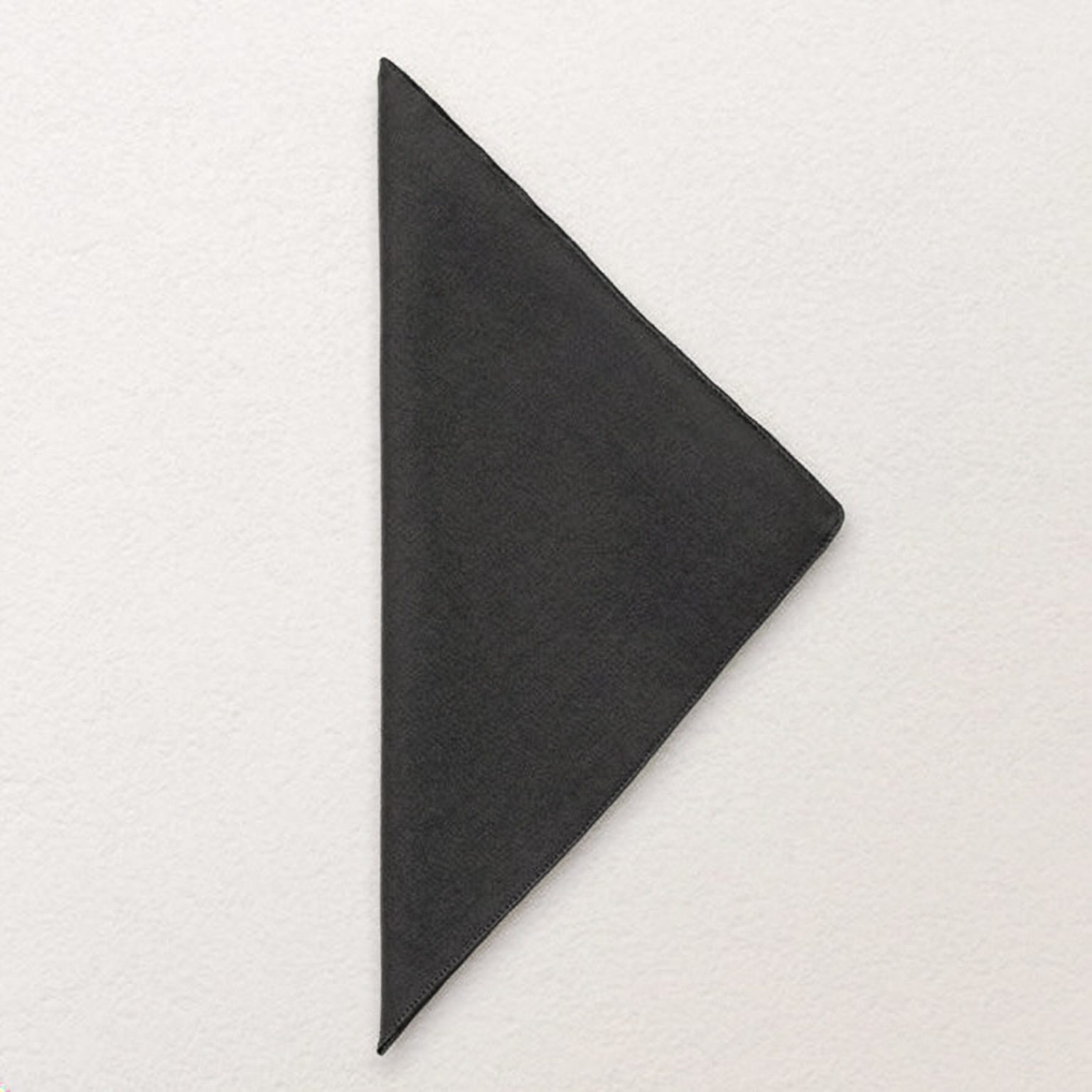 Cloth napkin made of polyester in matt black