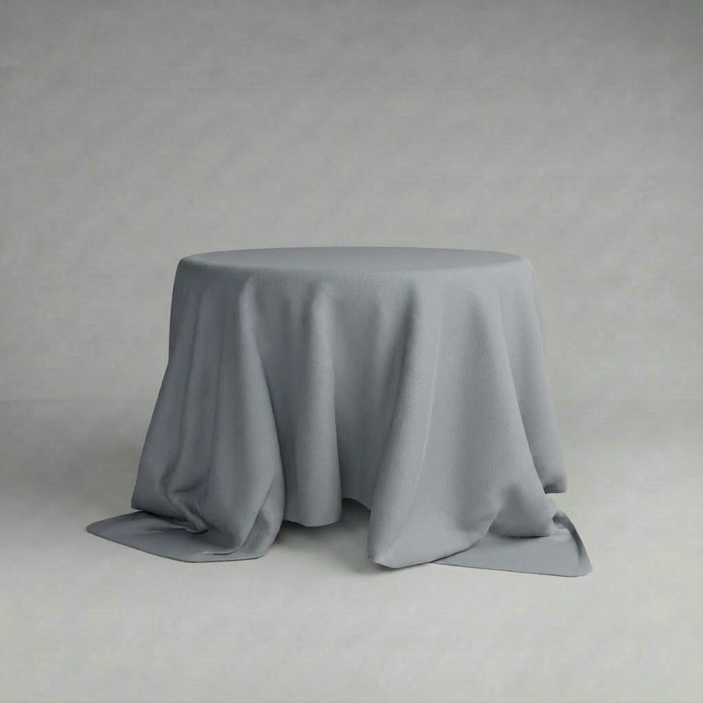 Round tablecloth in light grey | ⌀ 360 cm
