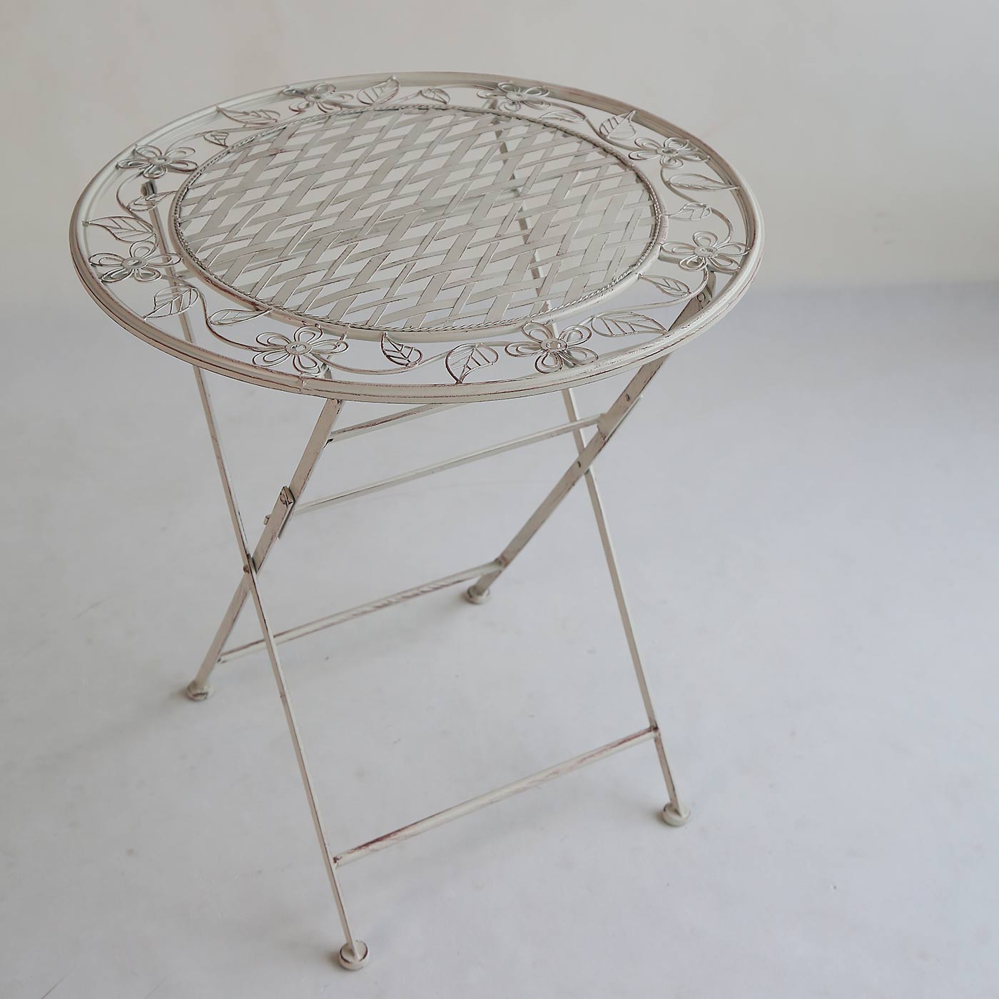 Klapptisch „Café de Paris“ – Vintage Cremeweiß